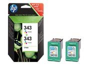 consumabili CB332EE  HEWLETT PACKARD CARTUCCIA INK-JET TRICOLORE 343 PACK 2 OFFICEJET/6300SERIES/6315 PHOTOSMART/C3180 DESKJET/5940/D4160/6980.