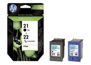 consumabili SD367AE  HEWLETT PACKARD CARTUCCIA INK-JET NERO+TRICOLORE 21/22 5ML HP-SD367AE