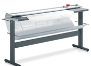 gbc Taglierina a lama rotante IDEAL 0155 luce taglio 1550mm. Altezza taglio: max. 0.8 mm. Altezza base di supporto: 865 mm. Peso: 35 kg. Altezza 94cm, lunghezza 174cm, profondit 48cm. Prodotto originale tedesco. MADE IN GERMANY IDA0155