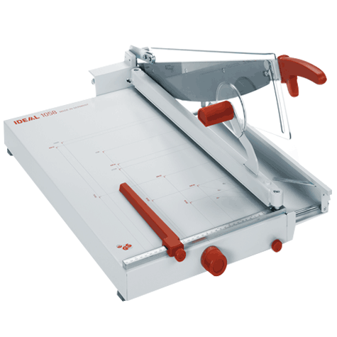 acco Taglierina a leva IDEAL 1058. Made in Germany pianale L356xP604, luce taglio 580 mm, 40 fogli per taglio  (70gr.-mq.).