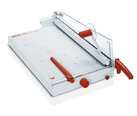 acco Taglierina a leva IDEAL 1058. Made in Germany pianale L356xP604, luce taglio 580 mm, 40 fogli per taglio  (70gr.-mq.).