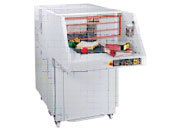 gbc Distruggidocumenti IDEAL 5009/2- 8x40-80. Made in Germany numero fogli 650, frammenti da mm 8x40, 80, classe 2. Tavola di alimentazione di grandi dimensioni con nastro trasportatore, pannello di comando con avanti/stop/indietro, blocco di sicurezza con chiave, interruttore principale e pulsante di emergenza, due velocit di lavoro in relazione alla quantit di carta, controllo elettronico in caso di sovraccarico con Reverse automatico e ripartenza, spie di segnalazione stato di lavoro, zona di raccolta frammenti chiusa ed in sicurezza con accesso dal retro, carrello di raccolta frammenti con singolo sacco di plastica monouso di ca 300 Lt, struttura robusta in metallo speciale temprato. Su ruote bloccabili. Colore: grigio perla 380V+N+T/9KW, dim.1714x1036x2170, Kg.1130.