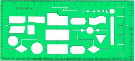 gbc Mascherina normografo per Rapidograph cm 8,5 x 19,5.