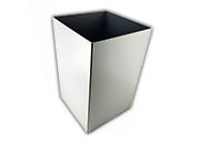 gbc Kartell, LineaSegmenti, Cestino GRIGIO mm250x250 h400, Design Michele de Lucchi.