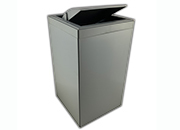 gbc Kartell, LineaSegmenti, Cestino GRIGIO CON TOP. mm250x250 h456, Design Michele de Lucchi.