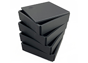 gbc Kartell, LineaSegmenti, Portaoggetti 4cassetti, NERO mm110x110 h120, Design Michele de Lucchi.