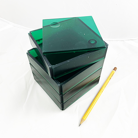 gbc Kartell, LineaSegmenti, Portaoggetti 4cassetti, VERDE mm110x110 h120, Design Michele de Lucchi.