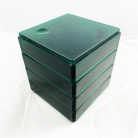 gbc Kartell, LineaSegmenti, Portaoggetti 4cassetti, VERDE mm110x110 h120, Design Michele de Lucchi.