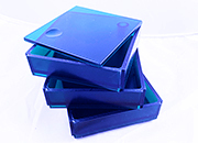 gbc Kartell, Linea Segmenti, Portaoggetti 3 cassetti BLU. mm110x110 h90, Design Michele de Lucchi KAR5131a7