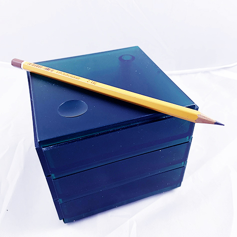 gbc Kartell, Linea Segmenti, Portaoggetti 3 cassetti BLU. mm110x110 h90, Design Michele de Lucchi.