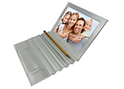 gbc Kartell, Linea Segmenti, Portaritratto, matite TRASPARENTE. mm180x238 h121, Design Michele de Lucchi.