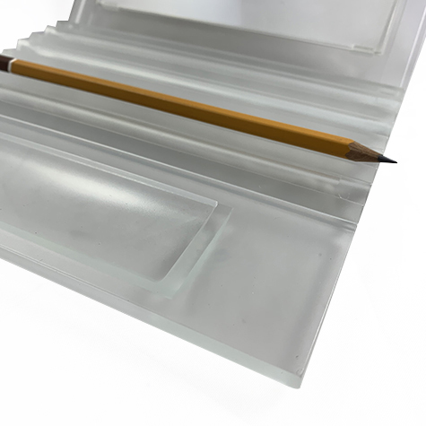 gbc Kartell, Linea Segmenti, Portaritratto, matite TRASPARENTE. mm180x238 h121, Design Michele de Lucchi.