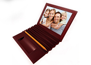 gbc Kartell, LineaSegmenti, Portaritratto, matite, ROSSO mm180x238 h121, Design Michele de Lucchi.