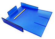 gbc Kartell, LineaSegmenti, Vaschetta corrispondenza, BLU mm264x340 h61, Design Michele de Lucchi.