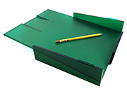 gbc Kartell, LineaSegmenti, Vaschetta corrispondenza, VERDE mm264x340 h61, Design Michele de Lucchi.