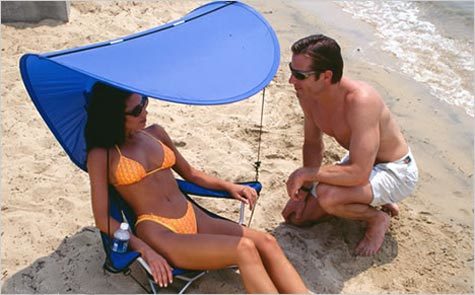 kelsyus Kelsyus COMBO CHAIR con tendalino ombreggiante Sedia a sdraio trasformabile in zaino + retina portariviste sotto al sedile e cuffia di chiusura. + parasole.