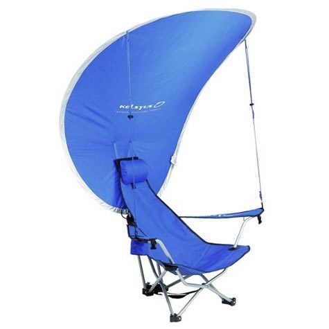 kelsyus Kelsyus COMBO CHAIR con tendalino ombreggiante Sedia a sdraio trasformabile in zaino + retina portariviste sotto al sedile e cuffia di chiusura. + parasole.