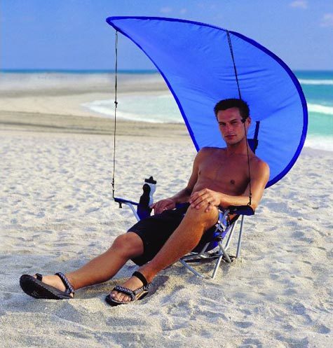 kelsyus Kelsyus COMBO CHAIR con tendalino ombreggiante Sedia a sdraio trasformabile in zaino + retina portariviste sotto al sedile e cuffia di chiusura. + parasole.