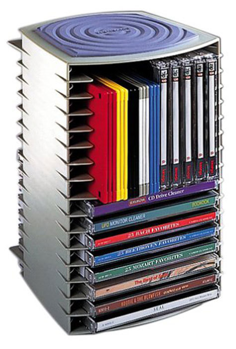 gbc Kensington QuickTrieve Pu contenere CD, DVD, Zip, Floppy Disk e molto altro. Funge da supporto per altoparlanti. Si possono sovrapporre per moltiplicare la capacit di contenimento. pu essere usato orizzontale o verticale..