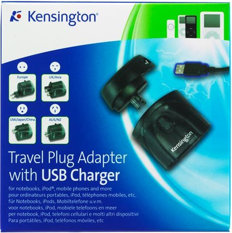 acco Travel Plug Adapter USB Charger     Adattatore di corrente universale compatto CA e USB. Pu� essere utilizzato in pi� di 150 paesi. Trasforma il voltaggio per i dispositivi USB. Ideale per ricaricare telefoni cellulari, PDA, computer notebook, etc..