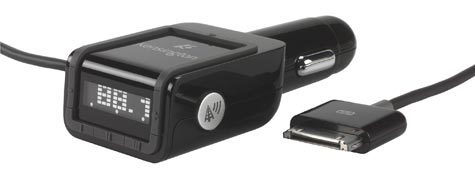 acco Trasmettitore FM per iPod�, LiquidFM de Luxe 3 tasti di preselezione per le stazioni radio preferite. Compatibile con tutti i modelli di iPod, inclusi i pi� nuovi. Ricarica l�iPod mentre � in funzione. Visualizza il nome dell�artista e il titolo del brano sul display dell�autoradio..