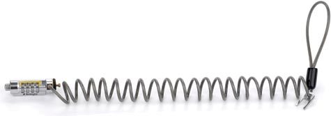 acco ComboSaver Combination Notebook Lock. Lucchetto a combinazione con cavo spiralato Protegge il tuo notebook dai furti. Cavo di sicurezza a combinazione con 10.000 codici. Meccanismo di barra a T. Lunghezza cavo pari a 1.8 m e spessore di 3.5 mm..