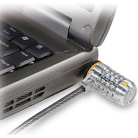 acco ComboSaver Combination Notebook Lock. Lucchetto a combinazione con cavo spiralato Protegge il tuo notebook dai furti. Cavo di sicurezza a combinazione con 10.000 codici. Meccanismo di barra a T. Lunghezza cavo pari a 1.8 m e spessore di 3.5 mm..