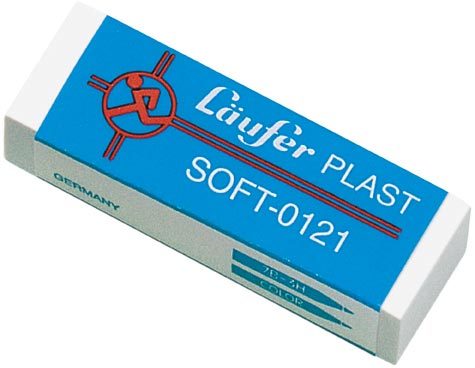 gbc Gomma PLAST-SOFT Lufer. in plastica per matite e pastelli Prodotto originale tedesco. MADE IN GERMANY.