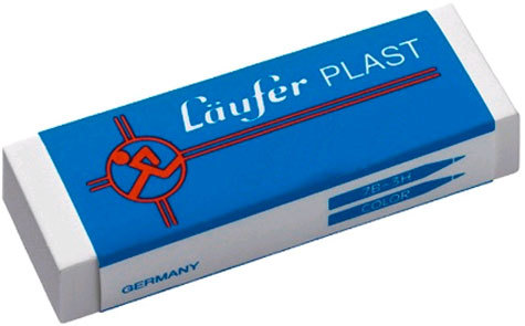 gbc Gomma TEC-PLAST-0127 L�ufer. per matite e pastelli Dimensioni: 64x22x12mm. Prodotto originale tedesco. MADE IN GERMANY.