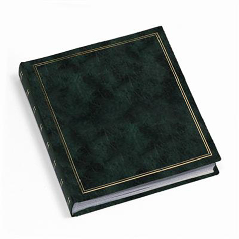 gbc Album foto con 30 fogli in cartoncino+velina. Formato 30x33cm Possibilit di inserire foto di vari formati. Rilegatura a libro cartonata rigida in VinylPelle VERDE.