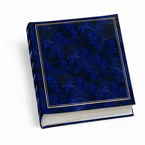 gbc Album foto con 40 fogli in cartoncino+velina. Formato 26x30cm Possibilit� di inserire foto di vari formati. Rilegatura a libro cartonata rigida in VinylPelle BLU.