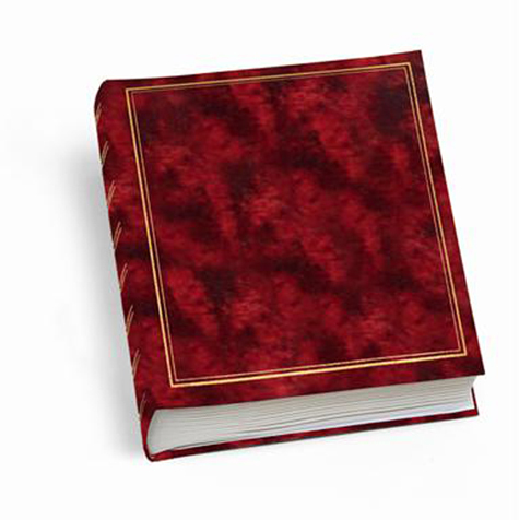 gbc Album foto con 40 fogli in cartoncino+velina. Formato 26x30cm Possibilit� di inserire foto di vari formati. Rilegatura a libro cartonata rigida in VinylPelle ROSSO.