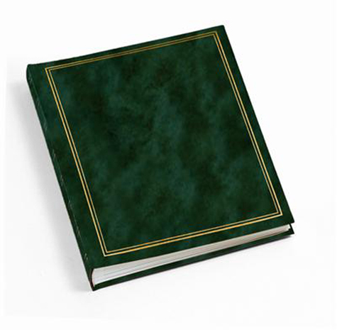 gbc Album foto con 30 fogli in cartoncino+velina. Formato 26x30cm Possibilit di inserire foto di vari formati. Rilegatura a libro cartonata rigida in VinylPelle VERDE.