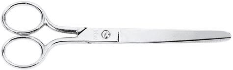 gbc Forbice in acciaio INOX, 15cm A PUNTA TONDA. Forbice completamente in acciaio di prima qualit� per ufficio, lunghezza: 15 cm.