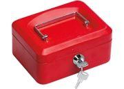 gbc Cassetta portavalori in metallo con portamonete Blu, formato: 15x11x8cm. Serratura a cilindro. Completa di due chiavi. Dotata di manico pieghevole per il trasporto LEB062BL