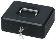 gbc Cassetta portavalori in metallo con portamonete Blu, formato: 25x18x9cm. Serratura a cilindro. Completa di due chiavi. Dotata di manico pieghevole per il trasporto LEB064BL