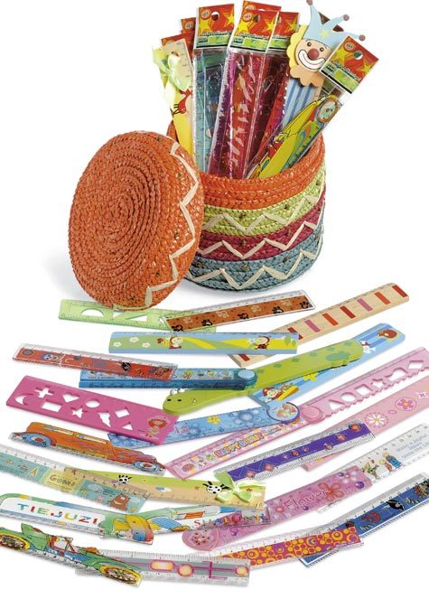 gbc Righello in plastica modelli assortiti. Con cestino espositore.