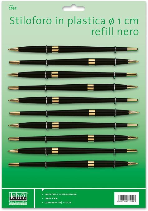 gbc Stiloforo in plastica diametro 1 cm Refill nero.