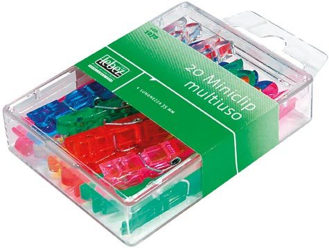 gbc Mini clip mollette multiuso, 35 mm Scatola di 20 mini clip colori assortiti.