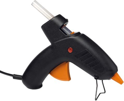 gbc Pistola termocollante 11mm con led di accensione. Compatibile con stick di colla diametro 11mm. 2 stick di colla inclusi.