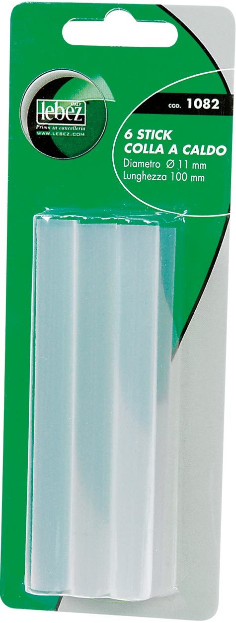 gbc Stick colla a caldo per pistola lunghezza 150mm, diametro 11mm. Adatta a pistola Lebez codice 1079.