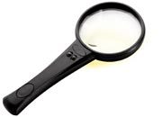 gbc Lente di ingrandimento con led luminosi diametro 7,5cm, 2,5 ingrandimenti LEB1134.