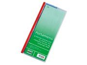 gbc Portamen�, 4 pagine in crystal PVC semirigido bordo ROSSO, formato mezzo A4 (105x297mm) LEB140r