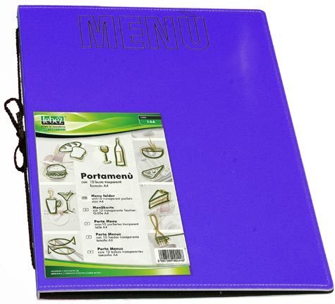 gbc Portamenu a 10 tasche formato A4 (21x29,7cm) VIOLA.