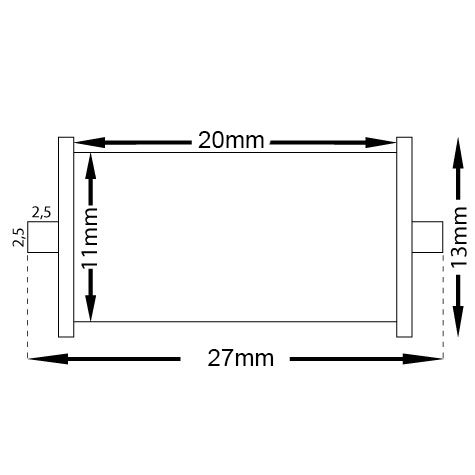 gbc Rullino inchiostratore per prezzatrice prima lebez art.200 rullino inchiostrato di ricambio per prezzatrice prima lebez art.200, mm 11-13x20-23.