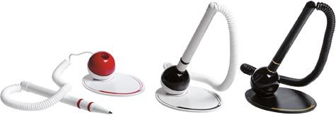 gbc Stiloforo. Mini base adesiva con spirale plastica e penna a sfera. Colore nero Refill nero. Formato base: 8x6 cm.