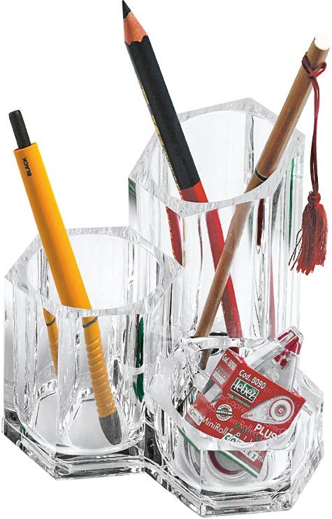 gbc Desk organizer in acrilico Formato: 13x13x12 cm.