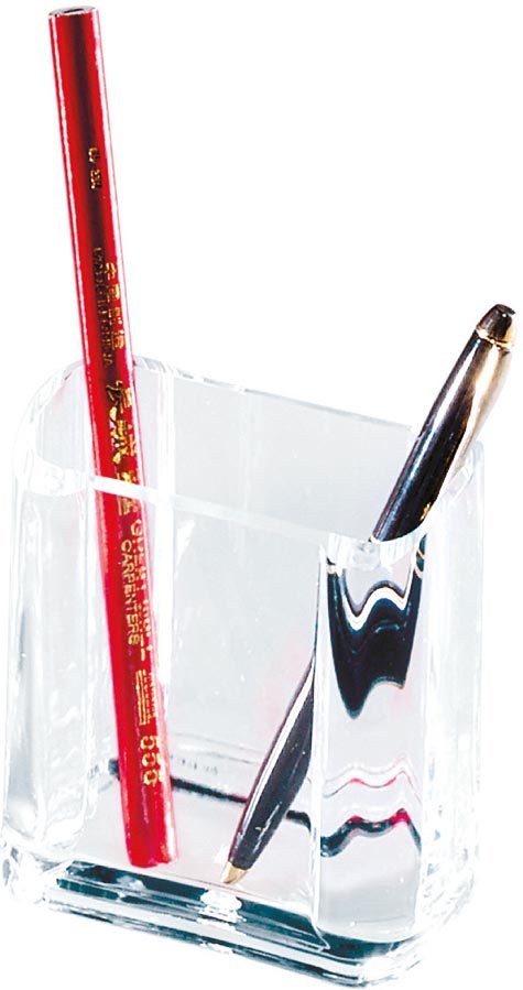 gbc Bicchiere portapenne in acrilico Formato: 9x10x5,5cm.