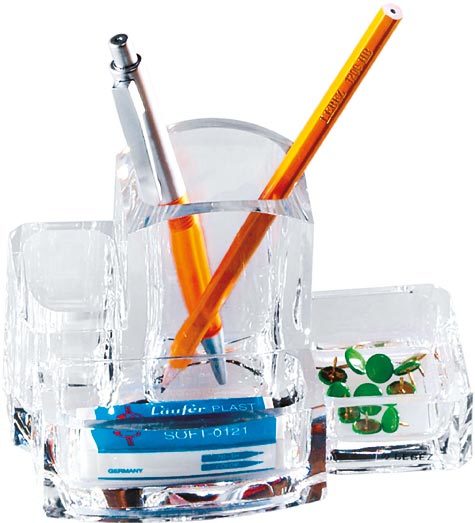 gbc Desk organizer in acrilico Formato: 15x10x9 cm.