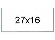 gbc Etichette 27x16 per prezzatrice Lebez 203 BIANCO, adesivo PERMANENTE, per prezzatrice Lebez art.203.